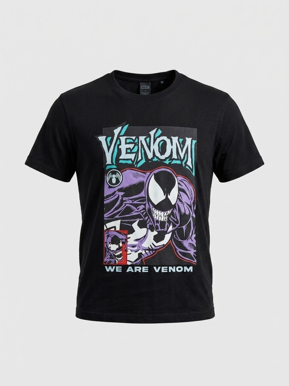 Official Marvel Spider-Man Venom Graphic T-Shirt Kids Youth Large (14/16) Black